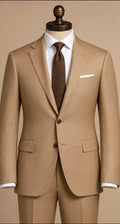 Tan single breast suit
